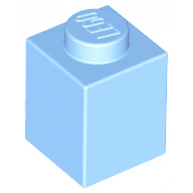 bright light blue brick 1 x 1