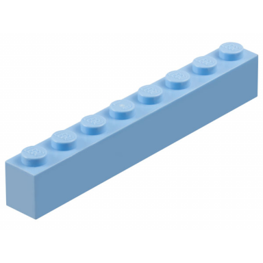 bright light blue brick 1 x 8