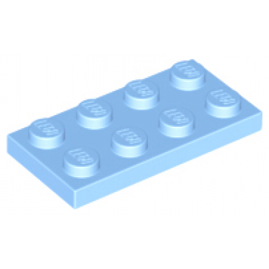 bright light blue plate 2 x 4