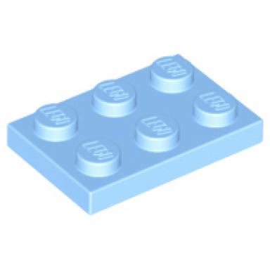 bright light blue plate 2 x 3