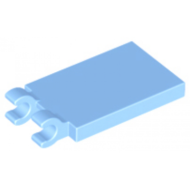 bright light blue tile modified 2 x 3 with 2 open o clips