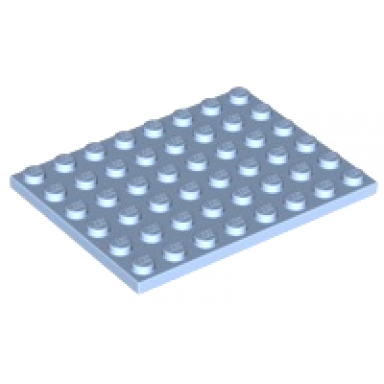 bright light blue plate 6 x 8