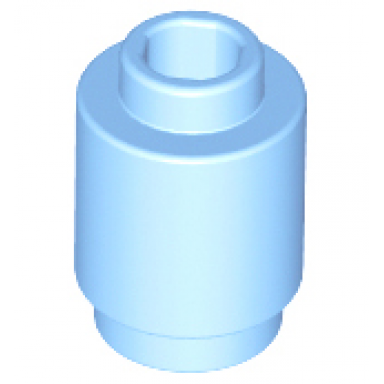 bright light blue brick round 1 x 1