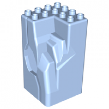 bright light blue duplo rock 4 x 4 x 6