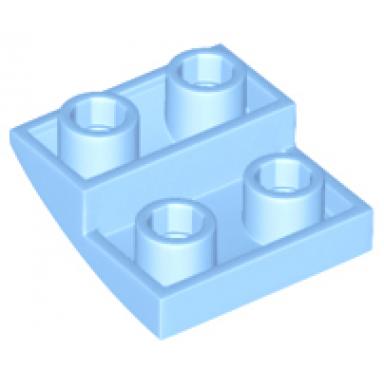 bright light blue slope curved 2 x 2 x 2 3 inverted