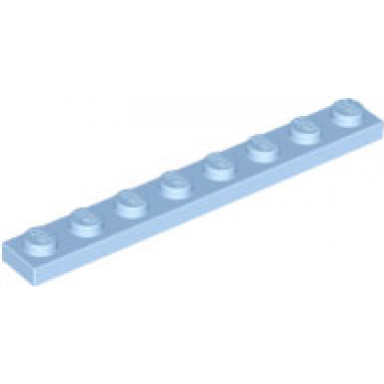 bright light blue plate 1 x 8