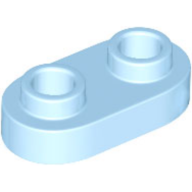 bright light blue plate round 1 x 2 with open studs