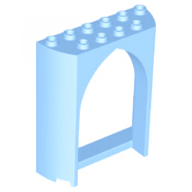 bright light blue panel 2 x 6 x 6 with gothic arch