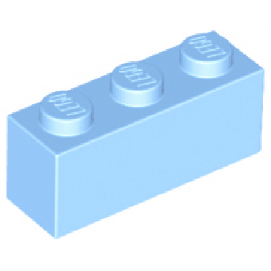 bright light blue brick 1 x 3