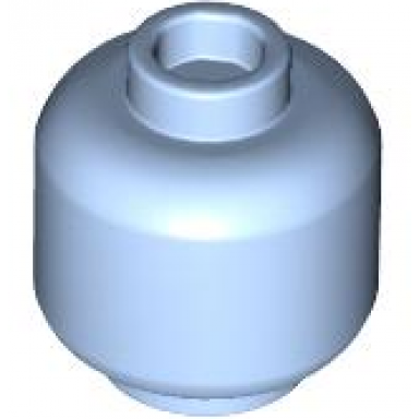 bright light blue minifigure head plain