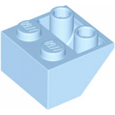 bright light blue slope inverted 45 2 x 2 with flat bottom pin