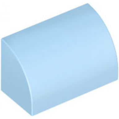 bright light blue slope curved 1 x 2