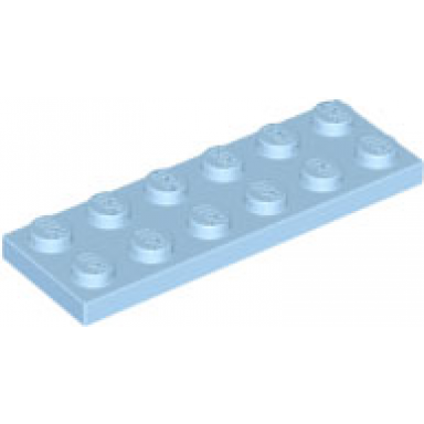bright light blue plate 2 x 6