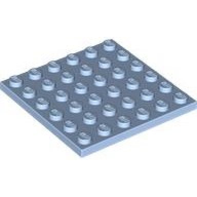 bright light blue plate 6 x 6