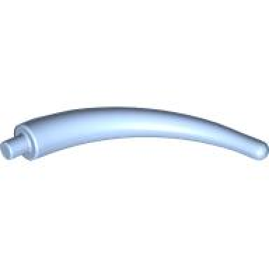 bright light blue dinosaur tail end section horn