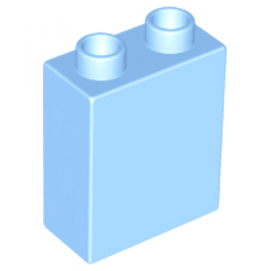 bright light blue duplo brick 1 x 2 x 2