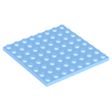 bright light blue plate 8 x 8