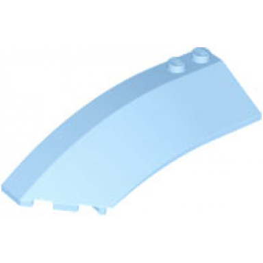 bright light blue wedge 8 x 3 x 2 open left