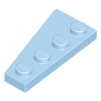 bright light blue wedge plate 4 x 2 right