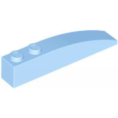 bright light blue slope curved 6 x 1