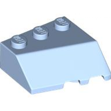bright light blue wedge 3 x 3 sloped left