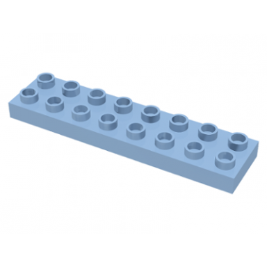 bright light blue duplo plate 2 x 8