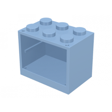 bright light blue container cupboard 2 x 3 x 2 - solid studs