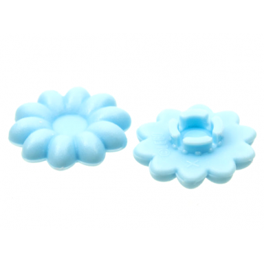bright light blue clikits icon flower 10 petals 2 x 2 small with pin frosted solid and transparent colors