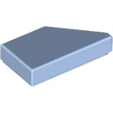 bright light blue tile modified 1 x 2 wedge left