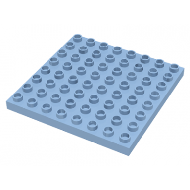 bright light blue duplo plate 8 x 8