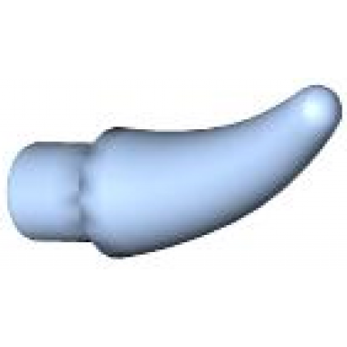 bright light blue barb claw horn tooth - small