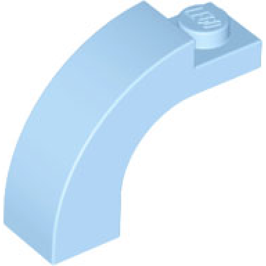 bright light blue arch 1 x 3 x 2 curved top