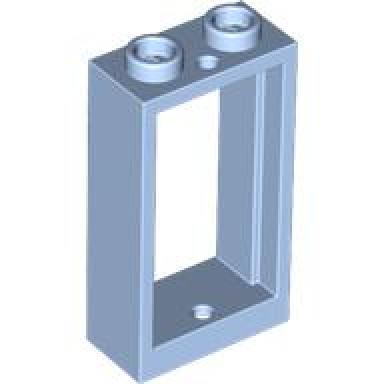 bright light blue window 1 x 2 x 3 flat front