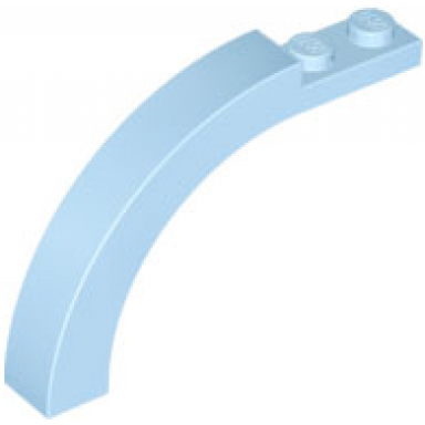 bright light blue arch 1 x 6 x 3 1 3 curved top