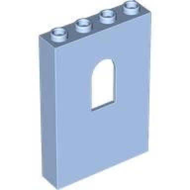 bright light blue panel 1 x 4 x 5 wall with window