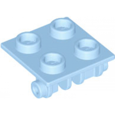 bright light blue hinge brick 2 x 2 top plate