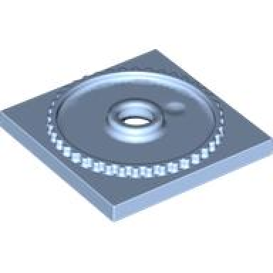 bright light blue turntable 4 x 4 square base locking