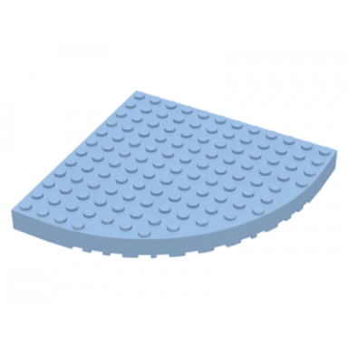 bright light blue brick round corner 12 x 12