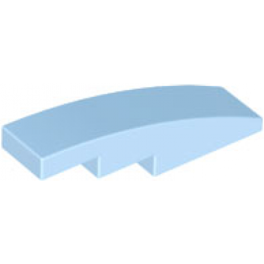 bright light blue slope curved 4 x 1