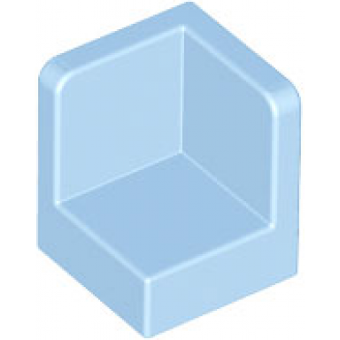 bright light blue panel 1 x 1 x 1 corner
