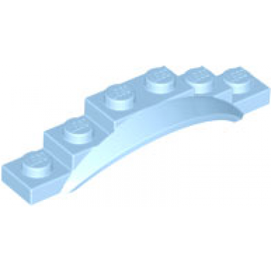 bright light blue vehicle mudguard 1 1 2 x 6 x 1 with arch