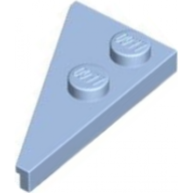 bright light blue wedge plate 4 x 2 right pointed