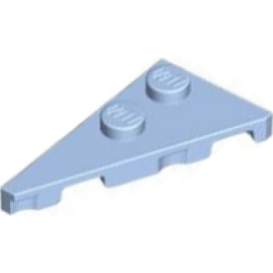 bright light blue wedge plate 4 x 2 left pointed