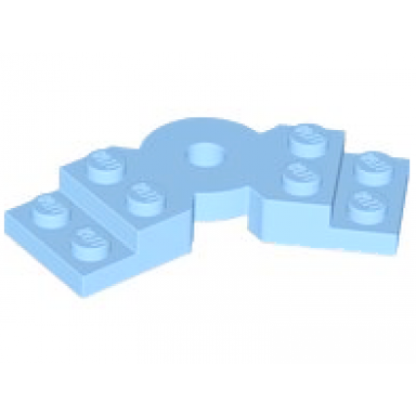 bright light blue plate modified 2 x 6 x 2 3 bent