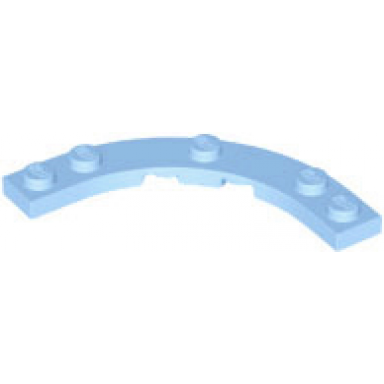 bright light blue plate round corner 5 x 5 macaroni