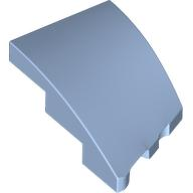 bright light blue wedge 3 x 2 left no studs