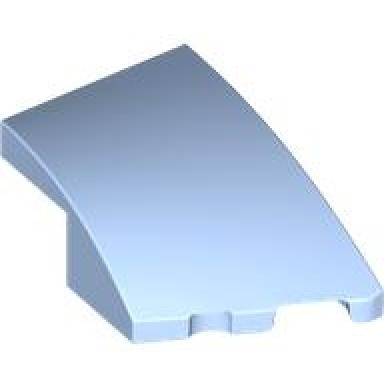 bright light blue wedge 3 x 2 right no studs