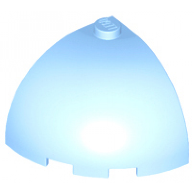 bright light blue brick round corner 3 x 3 x 2 dome top