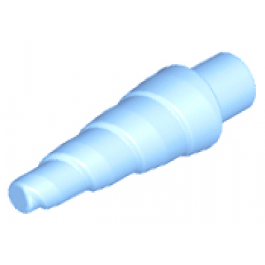 bright light blue horn unicorn spiral