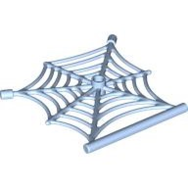 bright light blue spider web flat with hollow stud bar ends and bar